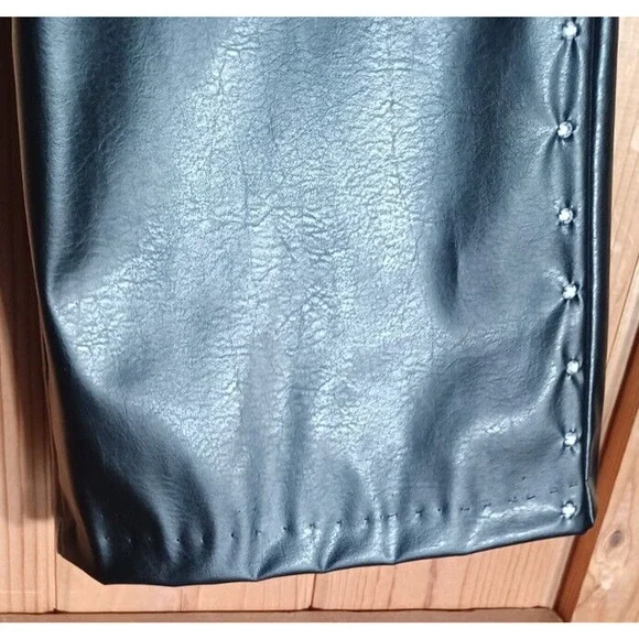 RAG Faux Leather Motorcycle Jacket and Pants with Rhinestones Women's size 9 - Picture 6 of 8